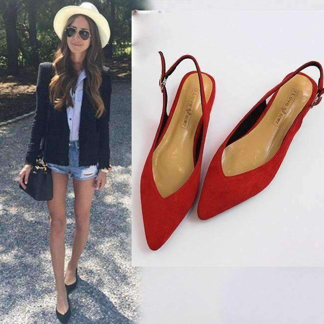 Planet Gates red XZ692 / 5 Casual Women Flats Pointe Women Shoes Slingback Mules Platform Summer Shoes Buckle Party Lace soft sandals Office Lady Shallow