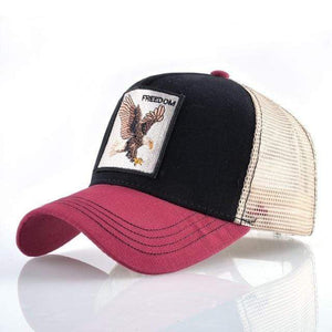 Planet Gates Red2  Eagle Animals Embroidery Baseball Caps Men Women Snapback Hip Hop Hat Summer Breathable Mesh Sun Gorras Unisex Streetwear Bone