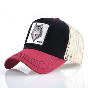 Planet Gates Red2 Wolf Animals Embroidery Baseball Caps Men Women Snapback Hip Hop Hat Summer Breathable Mesh Sun Gorras Unisex Streetwear Bone