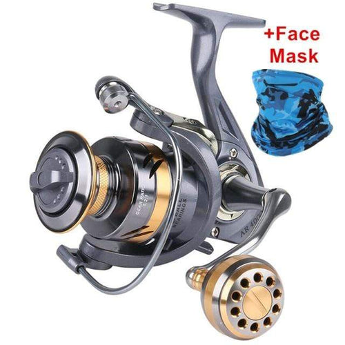 Planet Gates Reed and Face Mask / 2000 Series Quality 12+1BB Fishing Reel Spinning 5.2:1 Gear Ratio High Speed Carp Fishing Reel For Saltwater Spinning Reels