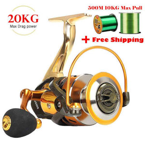 Planet Gates reel and line / 3000 Series 2021 New All-Metal Fishing Reel Super Smooth Spinning Reel Carp Reel Sea Pole Long Cast Round Fishing Reels Goods For Fishing
