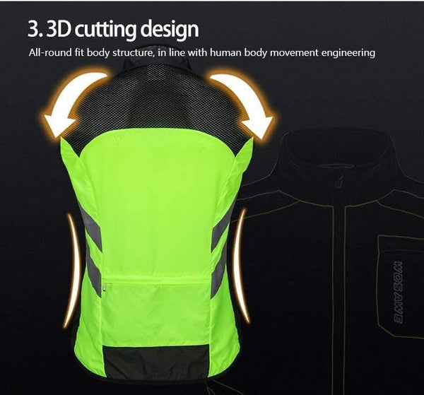 Planet Gates Reflective Cycling Vests Sleeveless Windproof Sports Ciclismo Jerseys MTB Road Bike Bicycle Clothing Coat Cycle Clothes