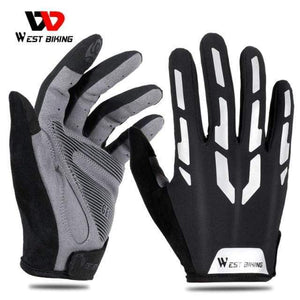 Planet Gates Reflective Full / XXL Cycling Gloves Men Women Sports Full Finger GEL Bike Gloves Touch Screen Windproof Warm MTB Road Bicycle Gloves