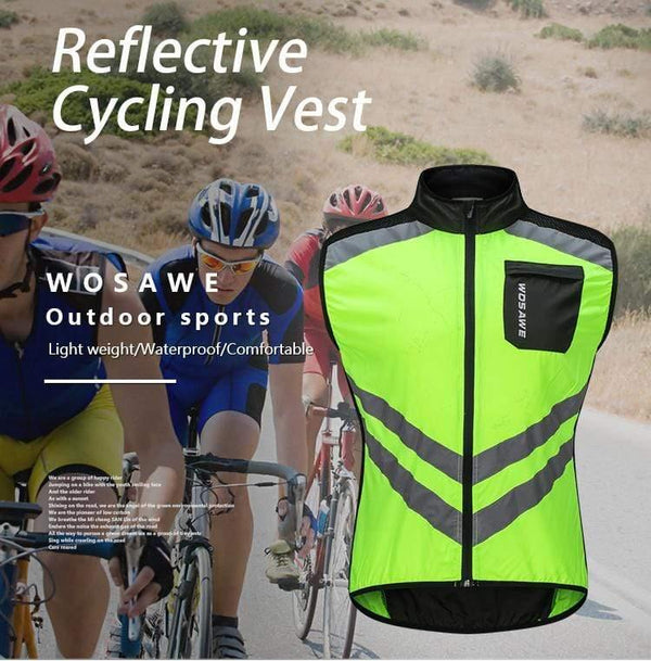 Planet Gates Reflective Windproof Cycling Vest Breathable Mtb Bicycle Mountain Bike Riding Jackets Sleeveless Safety Sports Waistcoat