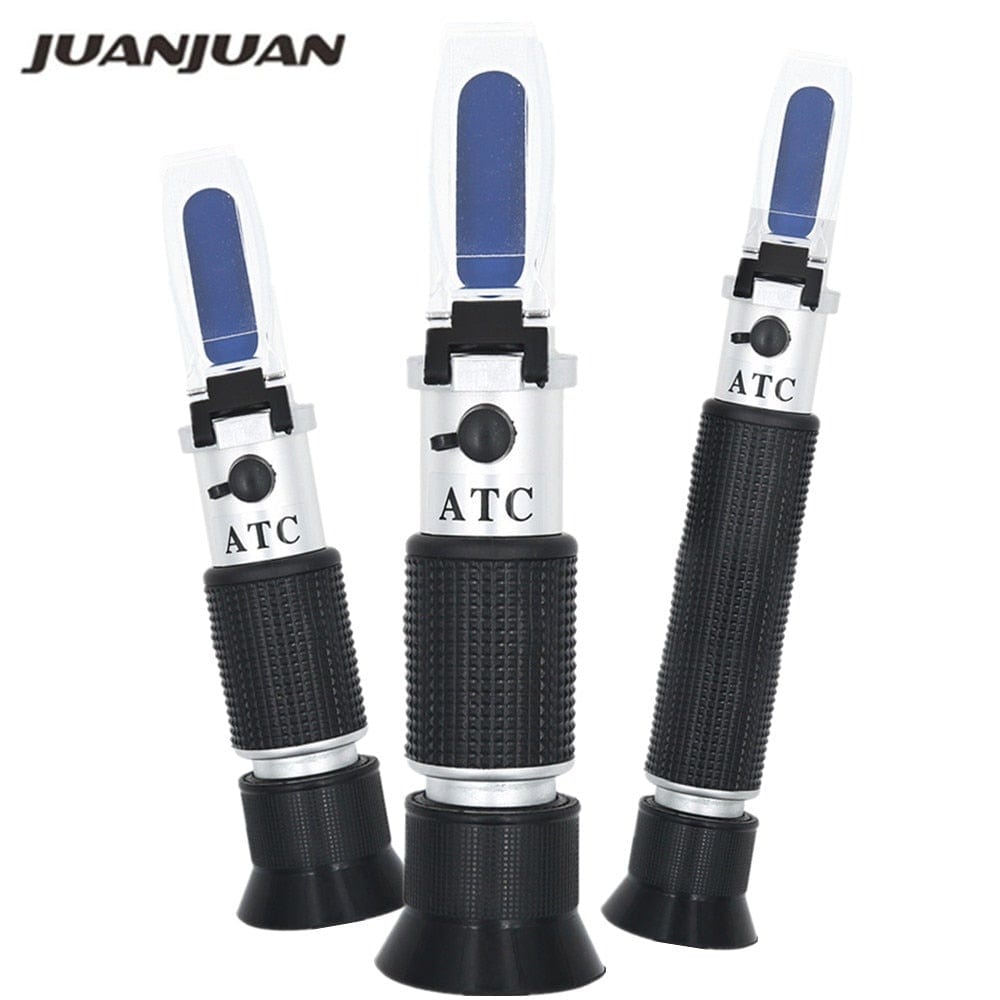 Planet Gates Refractometer All kinds Brix Alcohol Salinity Handheld Refractometer Wine Beer Sugar Fruit Vegetables Juice with ATC 40%off