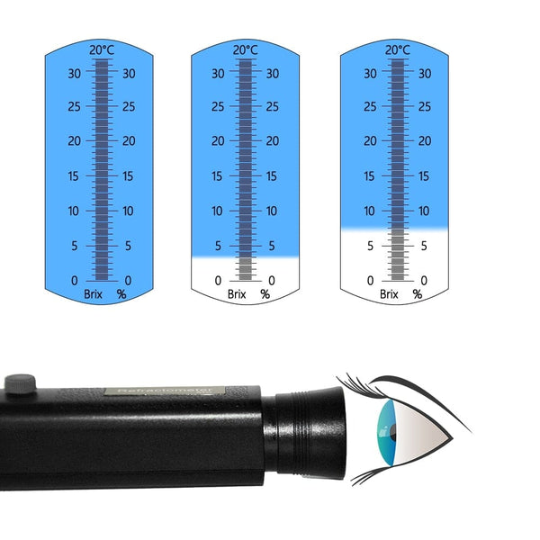 Planet Gates Refractometer All kinds Brix Alcohol Salinity Handheld Refractometer Wine Beer Sugar Fruit Vegetables Juice with ATC 40%off