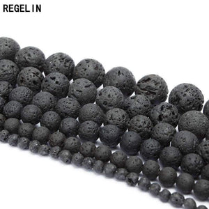 Planet Gates REGELIN Colorful Volcanic Lava Stone Round Loose beads Natural Stone Rock Ball DIY For Jewelry Bracelet/Necklace Making Gift