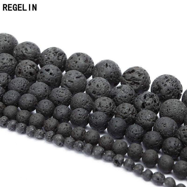 Planet Gates REGELIN Colorful Volcanic Lava Stone Round Loose beads Natural Stone Rock Ball DIY For Jewelry Bracelet/Necklace Making Gift