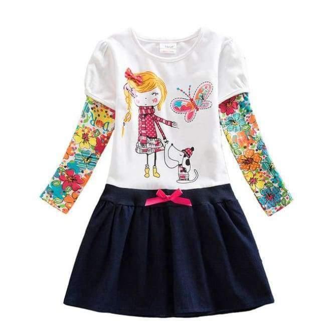 Planet Gates Kids Girls Dress Baby Children Toddler Princess Dress Vestidos Children's Clothing Girls Winter Dresses 2-8Y LH5805 MIX