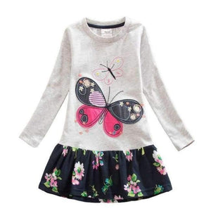 Planet Gates RELH5460GRAY / 2T Kids Girls Dress Baby Children Toddler Princess Dress Vestidos Children's Clothing Girls Winter Dresses 2-8Y LH5805 MIX