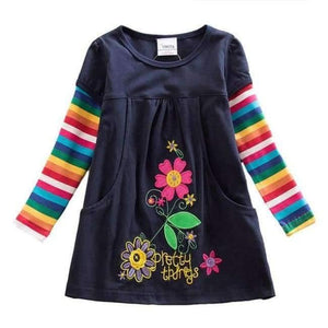 Planet Gates RELH5802LONG / 2T Kids Girls Dress Baby Children Toddler Princess Dress Vestidos Children's Clothing Girls Winter Dresses 2-8Y LH5805 MIX