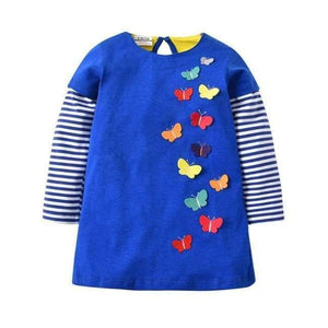 Planet Gates RELH6802NAVY / 2T Kids Girls Dress Baby Children Toddler Princess Dress Vestidos Children's Clothing Girls Winter Dresses 2-8Y LH5805 MIX