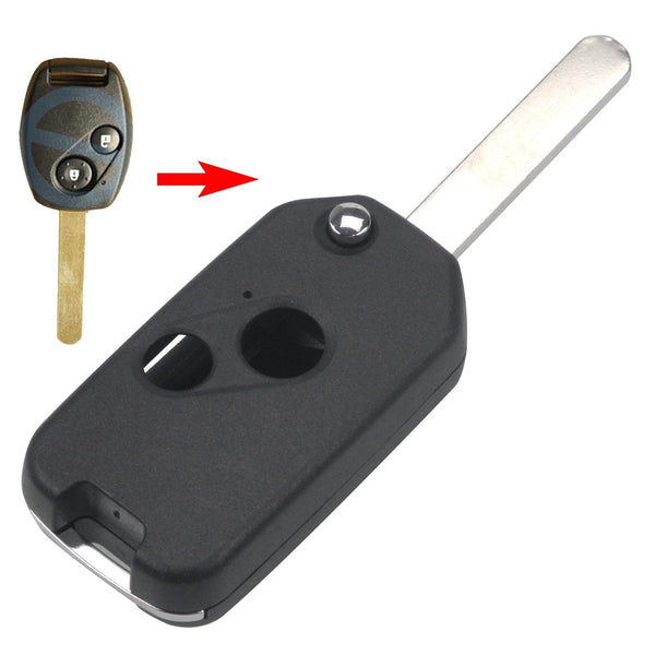 Planet Gates Remote 2 Button Folding Flip Remote Key Shell Cover For Honda Odyssey Rigeline Accord CRV Civic Uncut