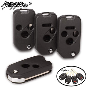 Planet Gates Remote 2 Button Folding Flip Remote Key Shell Cover For Honda Odyssey Rigeline Accord CRV Civic Uncut