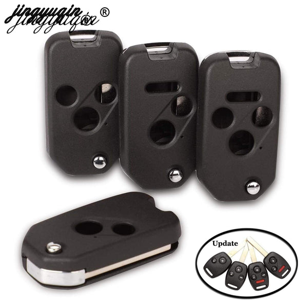 Planet Gates Remote 2 Button Folding Flip Remote Key Shell Cover For Honda Odyssey Rigeline Accord CRV Civic Uncut