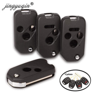 Planet Gates Remote 2 Button Folding Flip Remote Key Shell Cover For Honda Odyssey Rigeline Accord CRV Civic Uncut