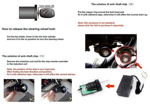 Planet Gates Remote Control Car Engine Start Stop Button Remotly Ignition System Autostart Central Locking Kit Ranged phone Keyless Entry