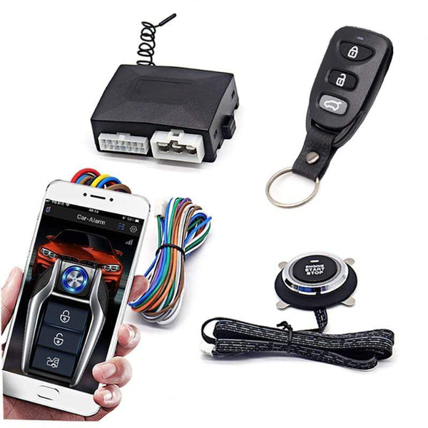 Planet Gates Remote Control Car Engine Start Stop Button Remotly Ignition System Autostart Central Locking Kit Ranged phone Keyless Entry