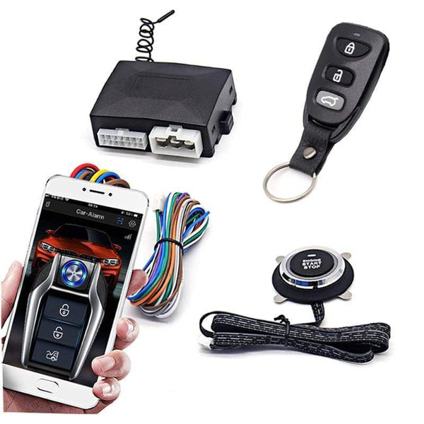 Planet Gates Remote Control Car Engine Start Stop Button Remotly Ignition System Autostart Central Locking Kit Ranged phone Keyless Entry