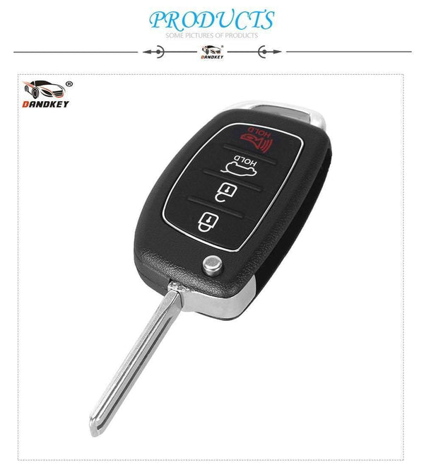 Planet Gates Remote Key Shell for Hyundai 4 buttons SANTA FE ix35 i30 Folding Flip Key Blank Auto Replacement Parts Car Key