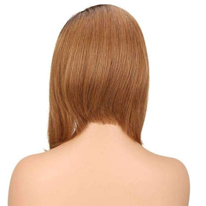 Planet Gates Remy Straight Human Hair Wigs Non Lace Bob Wig Side Part Wigs Brazilian Hair TT1B/30 Hair Extension
