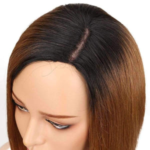 Planet Gates Remy Straight Human Hair Wigs Non Lace Bob Wig Side Part Wigs Brazilian Hair TT1B/30 Hair Extension