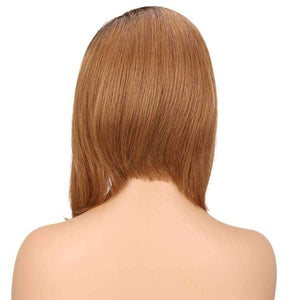 Planet Gates Remy Straight Human Hair Wigs Non Lace Bob Wig Side Part Wigs Brazilian Hair TT1B/30 Hair Extension
