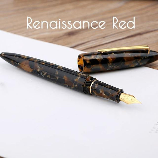 Planet Gates Renaissance Acrylic Fountain Pen Iridium Fine Nib Converter Pens Luxury Gift Chic Wedding Signing Pen With Box