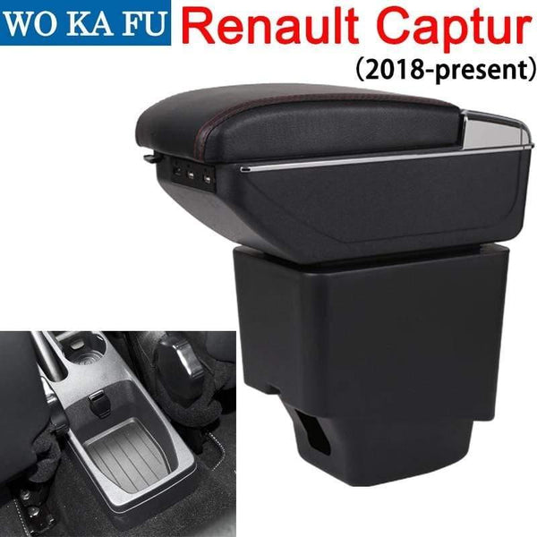 Planet Gates Renault Captur II 2018 armrest box universal car center console caja  modification accessories double raised with USB