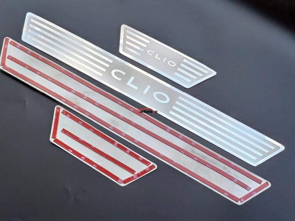 Planet Gates Renault CLIO IV clio 4 Door Sill Scuff Plate Guards Stainless Door Sills Pedal Car Styling Sticker 2014-2020