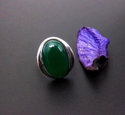 Planet Gates Resizable / Green 925 Silver Rings for Women Yellow Topaz Agate Stone Ring Pure 925 Sterling Silver Rings for Women Jewelry Size Adjuste