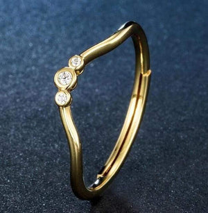 Planet Gates Resizable / white 925 Sterling Silver Rings  Black White Zircon Diamond Adjustable Rings 14K Gold Fine Jewelry