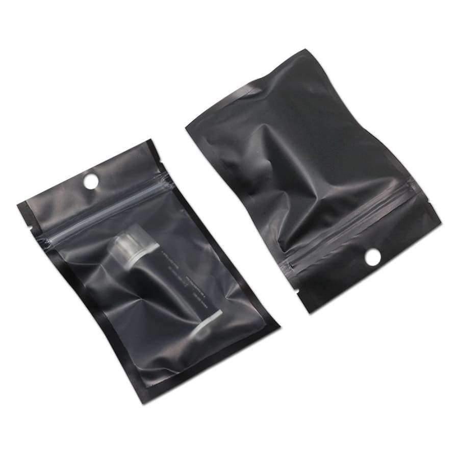 Planet Gates Retail 6*8cm 200Pcs/Lot Electronic Component Accessories Bag Matte Clear/Black Plastic Zip Lock Self Sealing Pack Package Bags