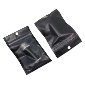 Planet Gates Retail 6*8cm 200Pcs/Lot Electronic Component Accessories Bag Matte Clear/Black Plastic Zip Lock Self Sealing Pack Package Bags