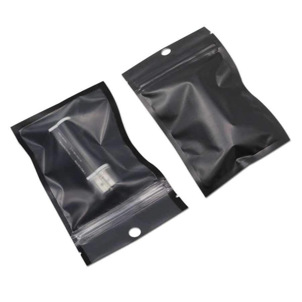 Planet Gates Retail 6*8cm 200Pcs/Lot Electronic Component Accessories Bag Matte Clear/Black Plastic Zip Lock Self Sealing Pack Package Bags