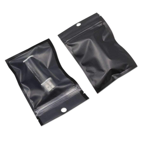 Planet Gates Retail 6*8cm 200Pcs/Lot Electronic Component Accessories Bag Matte Clear/Black Plastic Zip Lock Self Sealing Pack Package Bags