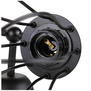 Planet Gates Retro Industrial Edison Simplicity Antique Wall Lamp with Metal Grapefruit shade - Black