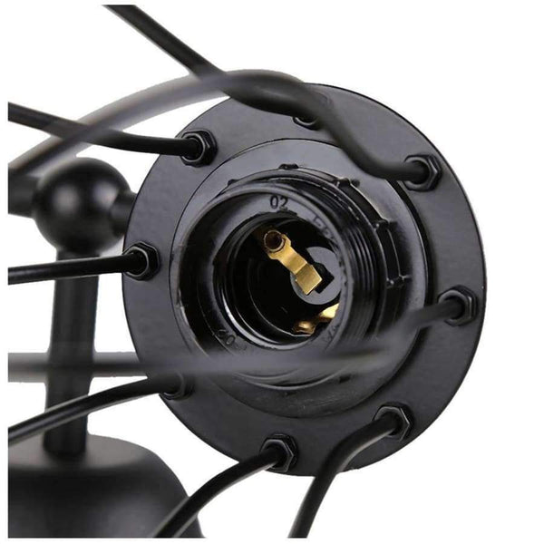 Planet Gates Retro Industrial Edison Simplicity Antique Wall Lamp with Metal Grapefruit shade - Black