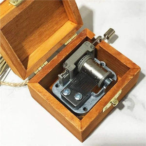 Planet Gates Retro Music Box Gifts Wind-up Toy Classical Wooden Handcraft Cranked Educational Toy Kids Toys For Birthday 6.5*5.5*4cm Random