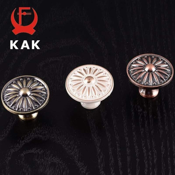 Retro Red Bronze Kitchen Cabinet Knobs Cupboard Door Zinc Alloy Handles Vintage Wardrobe Furniture Handle Drawer Pulls