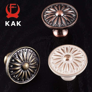 Retro Red Bronze Kitchen Cabinet Knobs Cupboard Door Zinc Alloy Handles Vintage Wardrobe Furniture Handle Drawer Pulls
