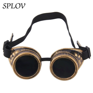 Planet Gates Retro Round Metal Steampunk Men Sunglasses Women Welding Fashion Cyber Glasses Adjustable Belt Vintage Shades
