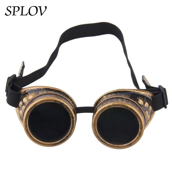 Planet Gates Retro Round Metal Steampunk Men Sunglasses Women Welding Fashion Cyber Glasses Adjustable Belt Vintage Shades