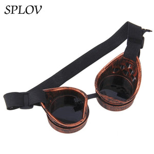 Planet Gates Retro Round Metal Steampunk Men Sunglasses Women Welding Fashion Cyber Glasses Adjustable Belt Vintage Shades