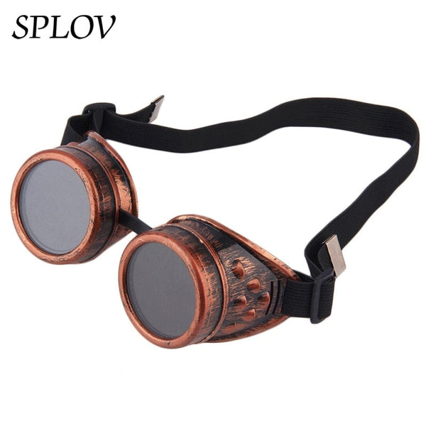 Planet Gates Retro Round Metal Steampunk Men Sunglasses Women Welding Fashion Cyber Glasses Adjustable Belt Vintage Shades