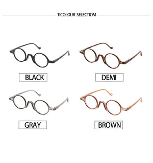 Planet Gates Retro Round Reading Glasses Blue Light Blocking Mini Small Comfortable Readers for Women Men