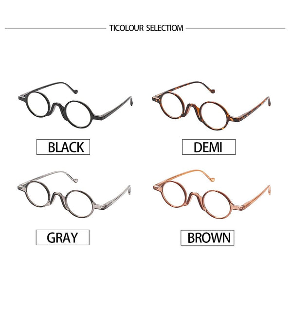 Planet Gates Retro Round Reading Glasses Blue Light Blocking Mini Small Comfortable Readers for Women Men