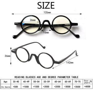 Planet Gates Retro Round Reading Glasses Blue Light Blocking Mini Small Comfortable Readers for Women Men