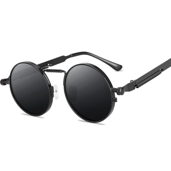 Planet Gates Retro Round Sunglasses Men Women Brand Designer Punk Style Windproof Metal Frame Vintage Sun Glasses Oculos De Sol
