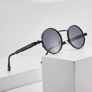 Planet Gates Retro Round Sunglasses Men Women Brand Designer Punk Style Windproof Metal Frame Vintage Sun Glasses Oculos De Sol